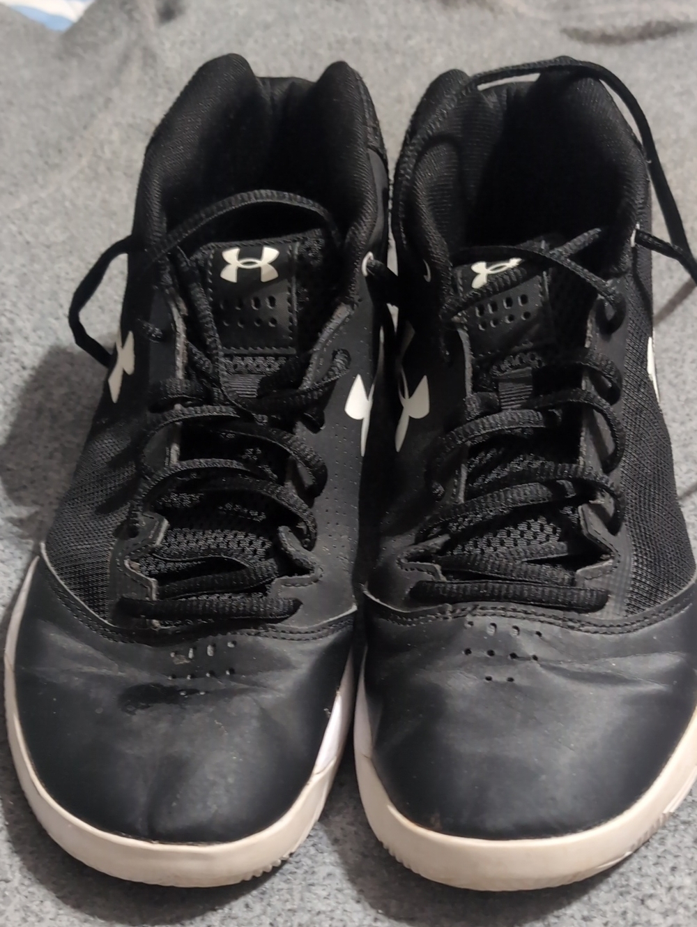 Under Armour Men’s Black Athletic Sneakers with White Logo